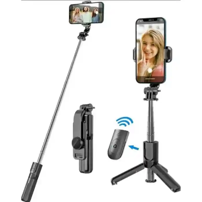 Neepho P170S Selfie Stick Tripod, Metal, Smartphones with Bluetooth Multifunction Remote Shutter